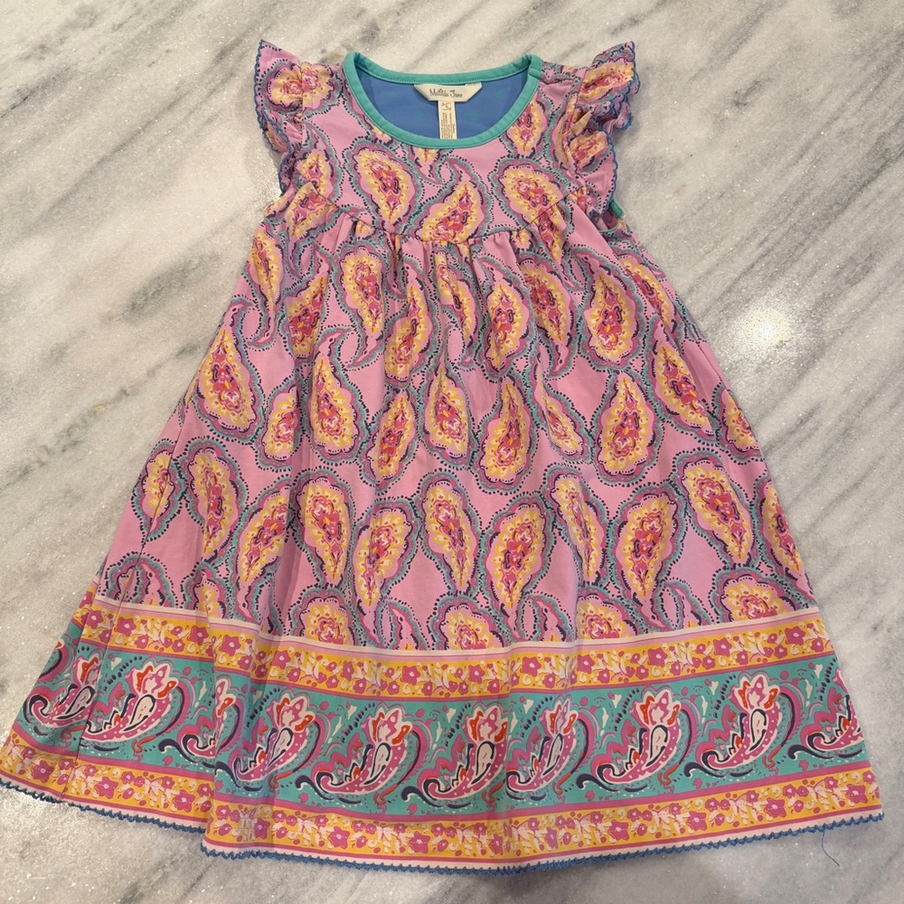 Matilda Jane Pink Paisley Please Dress Size 6‎ Ruffle Flutter Sleeves